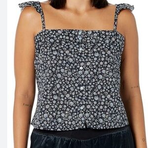 PJ Salvage top only loungewear scalloped NEW NWT floral xl button down pajamas